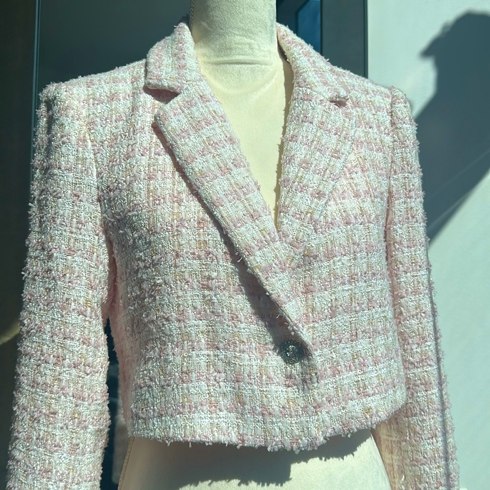 Tweed Blazer - Pink